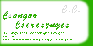 csongor cseresznyes business card