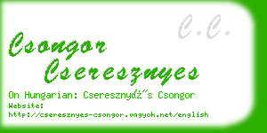 csongor cseresznyes business card